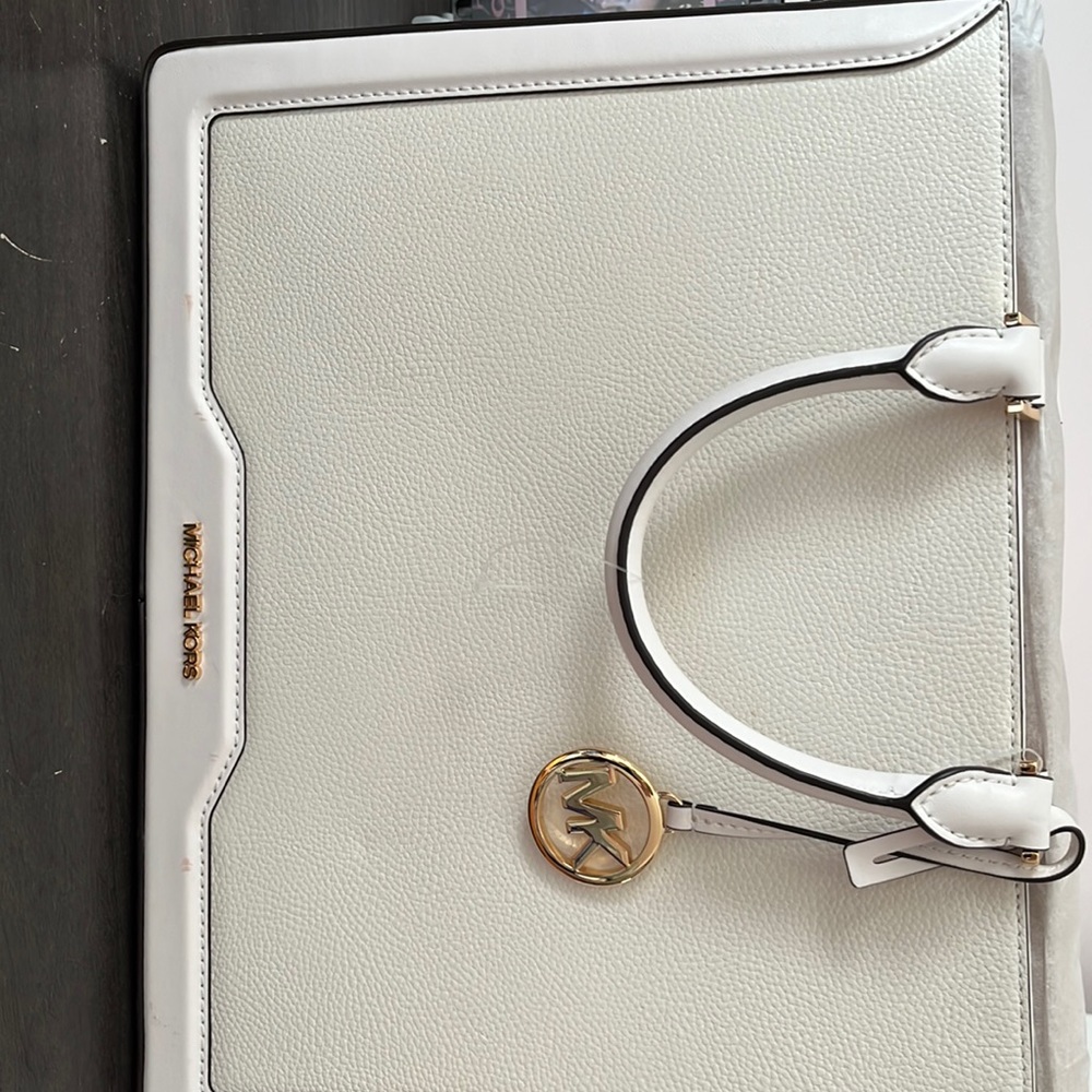 Brand new Michael Kors white tote handbag